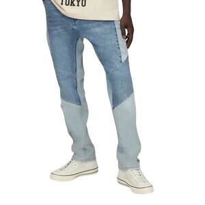 Homme + Femme Diagonal Two Tone Wash Jeans, Size 38, New with Tag $175 Rare Find